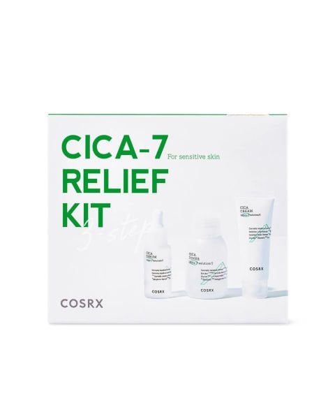 Cıca 7 Relief Kit - Cilt Bariyeri Onarıcı Cica Set Serum 10ml Toner 30ml Krem 15ml